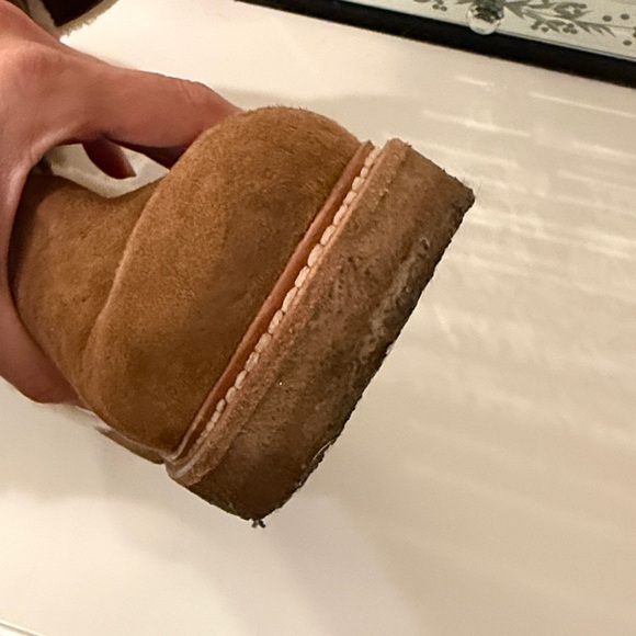 Moncler Women's Tan Shearling Merino Sheep Fur Boots - Picture 9 of 12